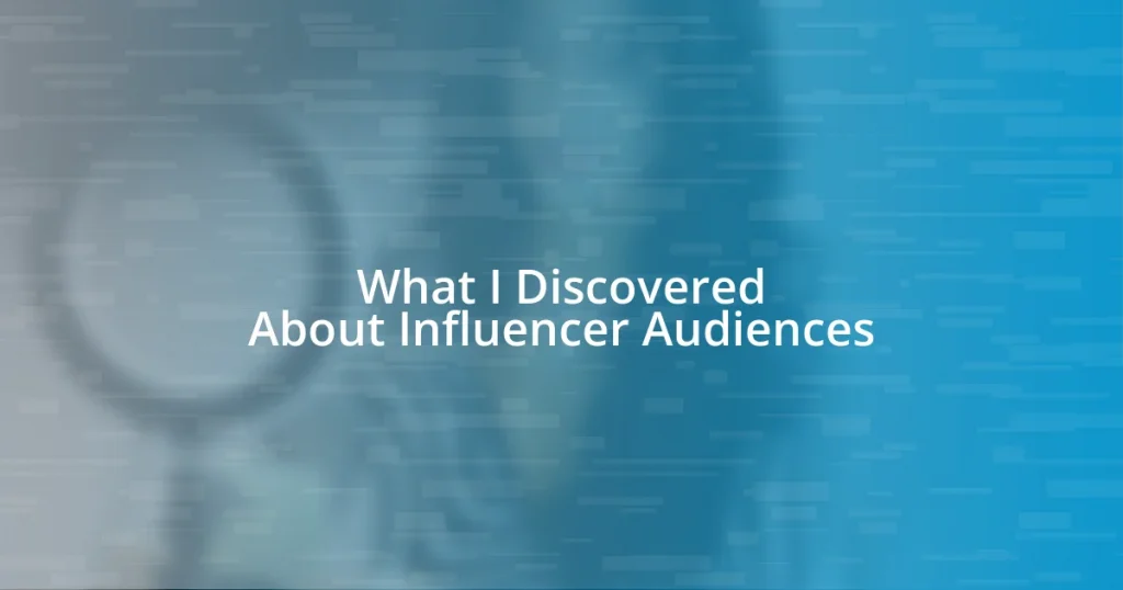 What I Discovered About Influencer Audiences